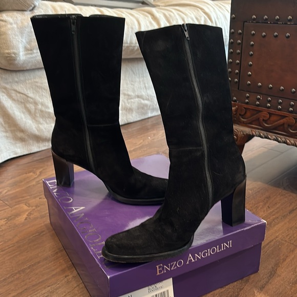 Enzo Angiolini blk suede boots with box size 9.5 - Picture 6 of 9